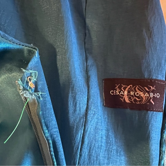 CESAR ROSARIO Ladies Blue Formal Dress Ball Gown Asimétrico Wedding Party . PROM - Picture 15 of 16